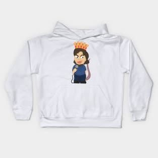 Theo Von The Rat King Illustration With Crown & Rat Tail Kids Hoodie